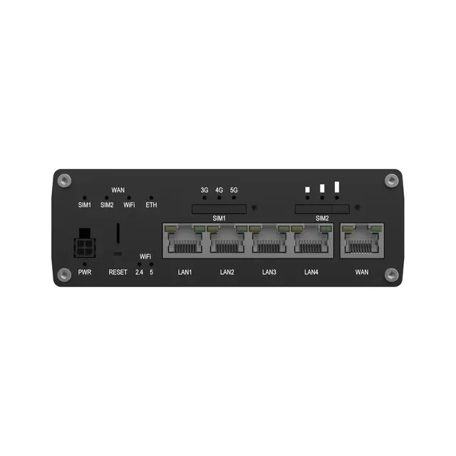 Teltonika RUTC54 5G-ruter, Global 5G, 5xGE, WiFi6, GNSS, 2xSIM/eSIM 