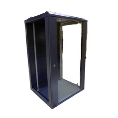22U Veggskap uten sideplater Sort 600x600x1050  Kun lagerbeholdning