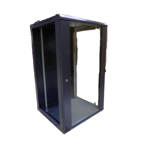 22U Veggskap uten sideplater Sort 600x600x1050  Kun lagerbeholdning