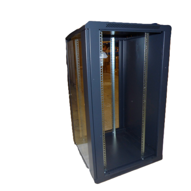 22U Veggskap uten sideplater Sort 600x600x1050  Kun lagerbeholdning 