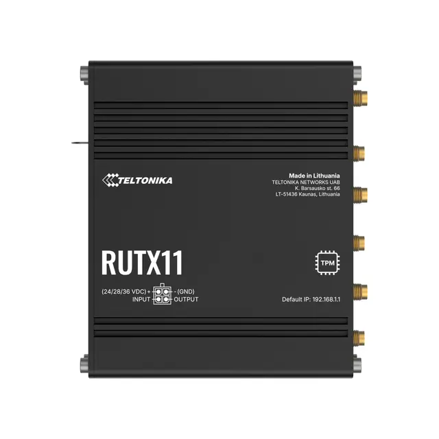 Teltonika RUTX11 4G-ruter 4G Cat6, WiFi5, BT5LE, GNSS, 2xSIM 