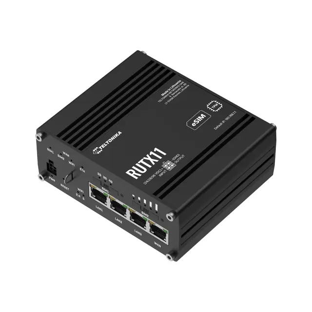 Teltonika RUTX11 4G-ruter 4G Cat6, WiFi5, BT5LE, GNSS, 2xSIM/eSIM 