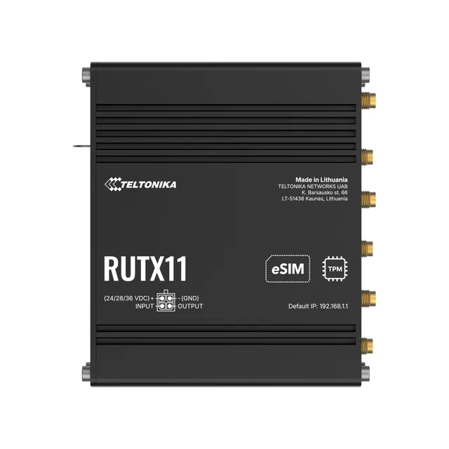 Teltonika RUTX11 4G-ruter 4G Cat6, WiFi5, BT5LE, GNSS, 2xSIM/eSIM 