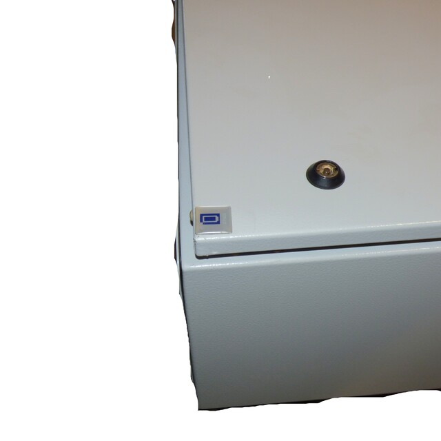 B-Vare Påveggskap IP65 800x600x300 ZPAS Skjev dør. Grå 