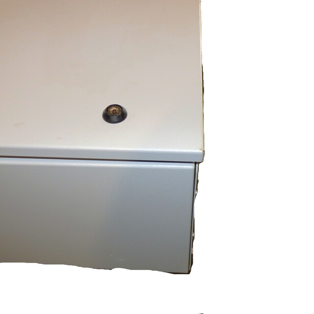 B-Vare Påveggskap IP65 800x600x300 ZPAS Skjev dør. Grå 