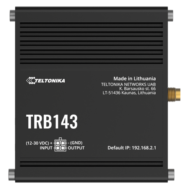 Teltonika TRB143 4G-gateway Modbus 4G Cat4 | 1×GE | Modbus | 1×SIM 