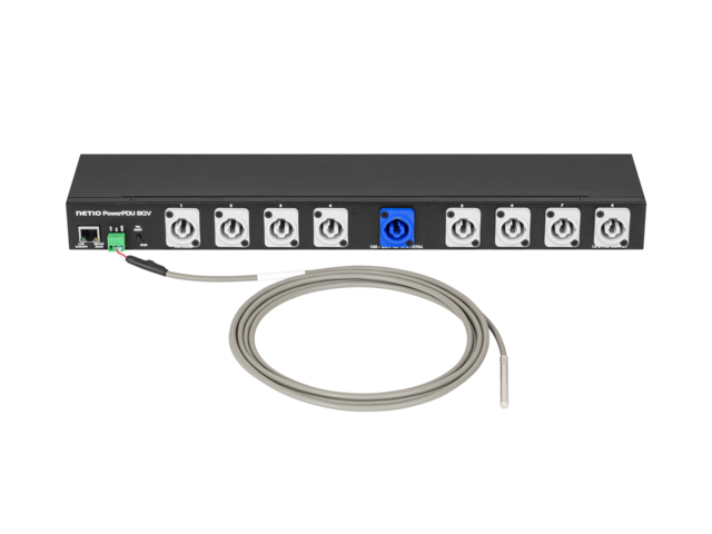 NetIO PowerPDU 8QV nettstyrt strøm 8xPowerCON | 1xLAN | 1xDI | 19"/1U | ZVS 