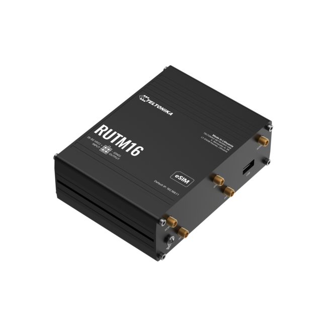 Teltonika RUTM16 4G-ruter Global 4G Cat6, 5×GE, WiFi5, GNSS, 2×SIM/eSIM 
