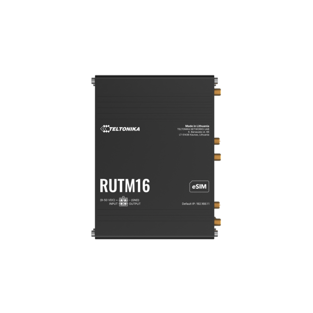 Teltonika RUTM16 4G-ruter Global 4G Cat6, 5×GE, WiFi5, GNSS, 2×SIM/eSIM 