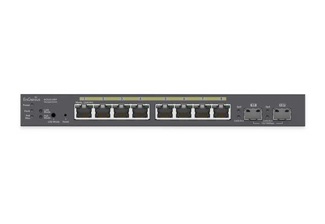 EnGenius ECS2310FP Cloud Switch 8×2.5GE | 2×10G SFP+ | PoE+ 114W 