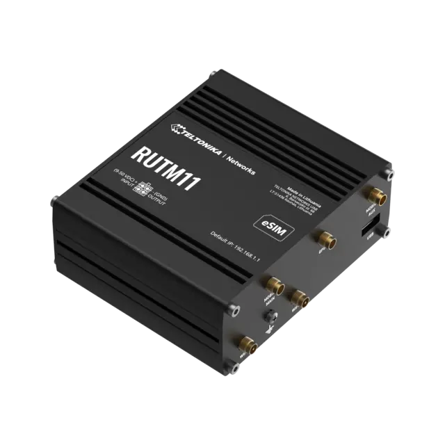 Teltonika RUTM11 4G-ruter eSIM 4G Cat6, 4×GE, WiFi5, GNSS, 2×SIM/eSIM 