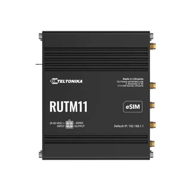 Teltonika RUTM11 4G-ruter eSIM 4G Cat6, 4×GE, WiFi5, GNSS, 2×SIM/eSIM 