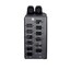 FDF m/DIN-feste 12xLC-Dpl/SC-smpl Svart 2xM16 nipler og 2xM16 hull