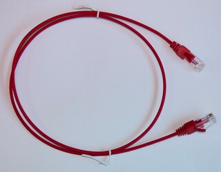 Patchkabel Cat 6A U/UTP Tynn - 3,0m White  D:3,1mm 30AWG, LSZH