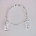 Patchkabel Cat 6A U/UTP Tynn - 3,0m White  D:3,1mm 30AWG, LSZH