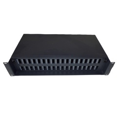 144 fiber 2U patchpanel SysM LC-Quad Svart, 36xLC-Quad