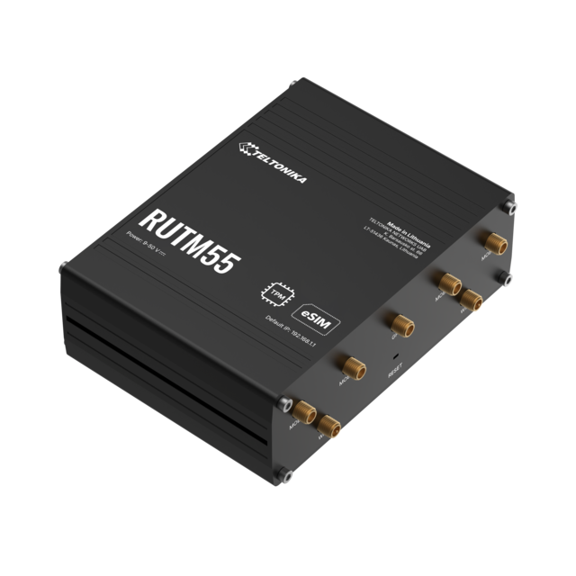 Teltonika RUTM55 5G-ruter 1x5G (Cat19 LTE), RS232/485 og eSIM 
