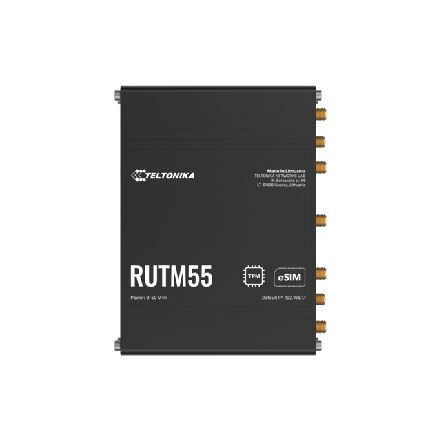 Teltonika RUTM55 5G-ruter 1x5G (Cat19 LTE), RS232/485 og eSIM 