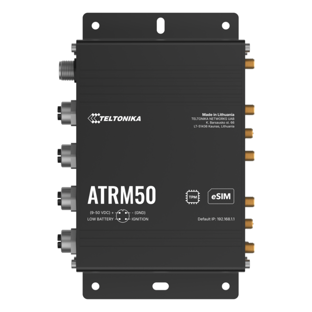 Teltonika ATRM50 5G-ruter M12-Eth 5G, 4xM12-Eth, WiFi5, 2 SIM, eSIM 