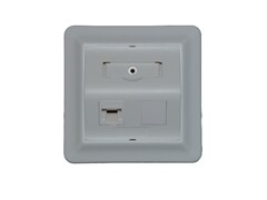 Skr&#229;uttak 84x84 m/1xENM Cat6A UTP Nettverksuttak inkl. modul