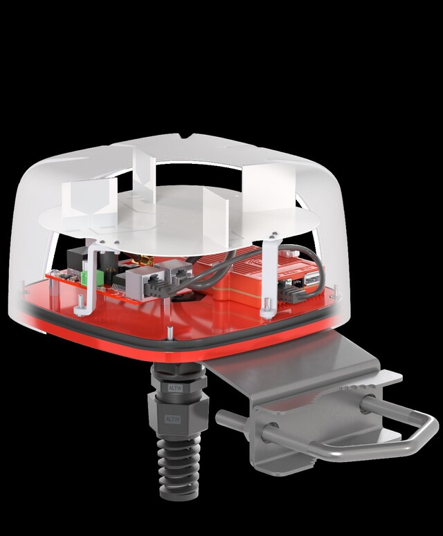 QuShell for Rajant Cardinal AG1 ink. PoE Kombinert antenne/kapsling m. PoE 