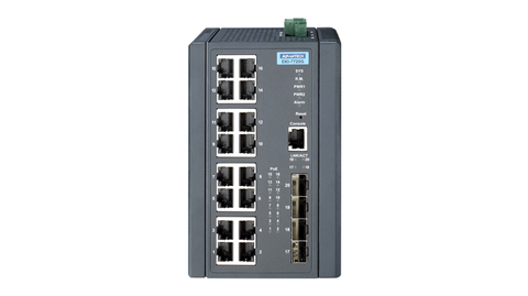 Advantech EKI-7720G-4FPI-BE 16 GE PoE-porter +  4G SFP-porter