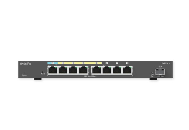 Engenius EXT1109P PoE+ Switch Extender 8-Port Gb PoE+, 60W 1 SFP 