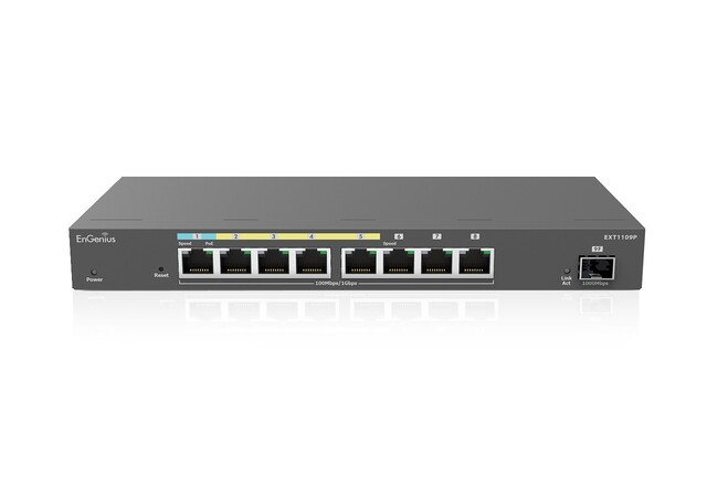 Engenius EXT1109P PoE+ Switch Extender 8-Port Gb PoE+, 60W 1 SFP 
