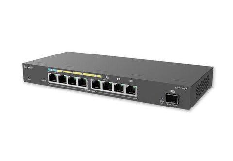 Engenius EXT1109P PoE+ Switch Extender 8-Port Gb PoE+, 60W 1 SFP