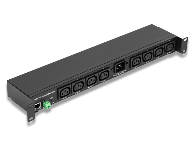Netio PowerPDU 8KS nettstyrt strøm 8 stk  IEC-320 C13, 1xLAN, 19" 