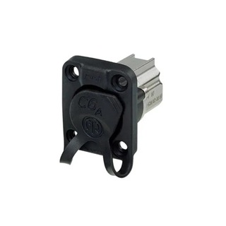 Neutrik EtherCON RJ45 Cat6A chassis IP65 IDC, Sort, NE8FDX-Y6-W 
