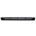 19&quot; 24 port 1U  JYH  Patchpanel Keystone Svart