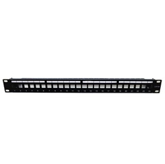 19&quot; 24 port 1U  JYH  Patchpanel Keystone Svart