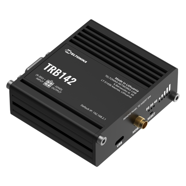 Teltonika TRB142 LTE Cat1-gateway 1 RS232, 1 SIM, 1 antenne, Cat1 LTE 