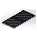 19" Serverhylle flexi 500-900mm 1U sort RAL9005, 150kg