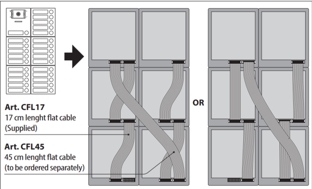 Videx CFL45 flatkabel 450mm 