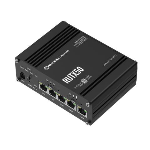 Teltonika RUTX50 eSIM™ 5G-ruter 1x5G, 2 SIM, WiFi, GPS/GNSS, eSIM