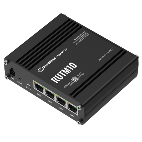 Teltonika RUTM10 Ethernet-ruter 4 GbE, IO, WiFi, managed RMS