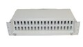 144 fiber 2,5U patchpanel E-type LC-Quad Hvitt Alu