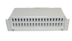 144 fiber LC patchpanel 2,5U E-type Hvitt Alu