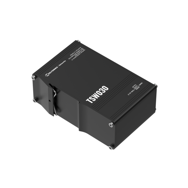 Teltonika TSW030 industriell switch 8x 10/100 Mbps, med integrert DIN-skinne 