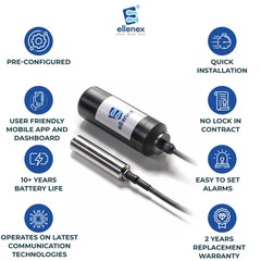 Ellenex Dybdem&#229;ler for vann/v&#230;sker LoRaWAN EU868 - spesifiser antall meter