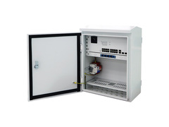 PoE-skap, 20-port GbE, 16 PoE, 2 SFP 450W str&#248;mforsyning, fiberskuff