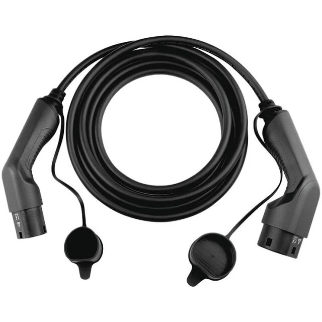Ladekabel 5m T2-T2 uttak 32A/3-fas 22kw Mode 3, TPU, GRATIS FRAKT 