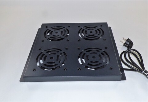 Viftekassett m/4 vifter takmontert 60x60 Svart, u/bryter &amp; termostat