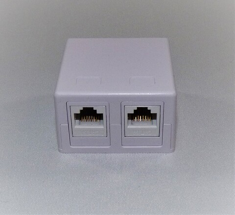 P&#229;veggboks med 2 stk modul UTP 50x50x30 ENM moduler