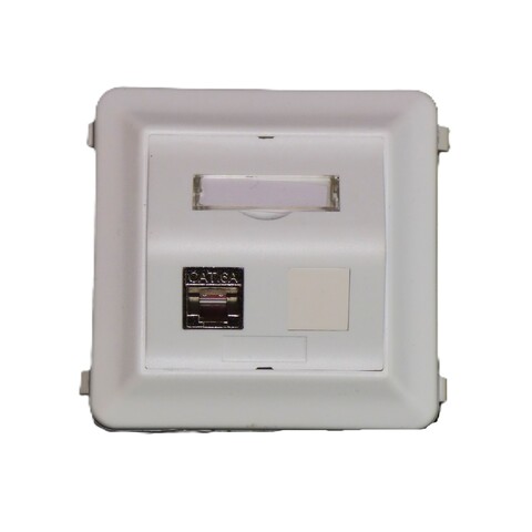 Kanaluttak f/TEK/INKA m/1xENM STP Keyst Skr&#229;uttak 6010ABC+Monteringsramme+Cat6A