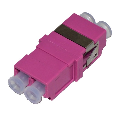 LC duplex Adapter MM OM4 uten flens Erika Violet