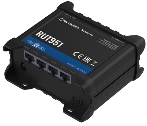 Teltonika RUT951 4G-ruter 4G Cat4, 2 SIM, WiFi, I/O