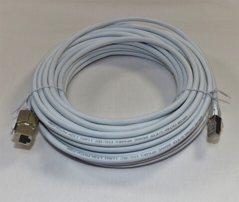 Dropkabel Cat 6A S/FTP 20 meter Skjermet Nettverkskabel 4 par LSOH hvit